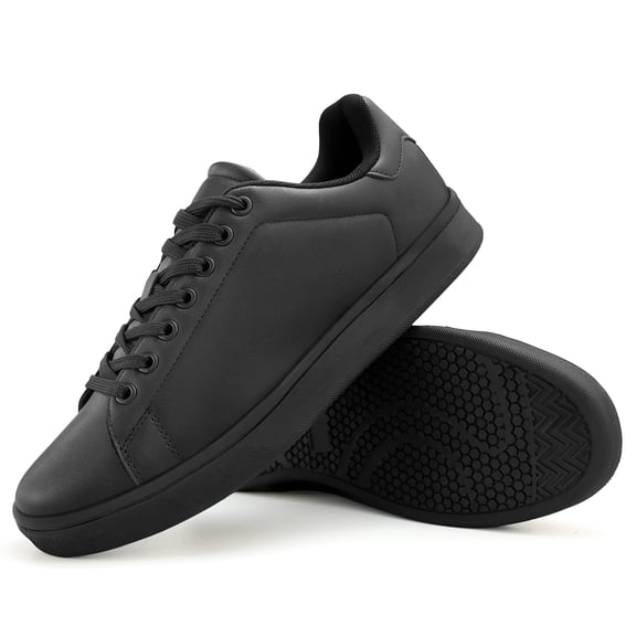 Hawkwell Men's Youth Fashion Sneakers Casual Walking Shoes Uniform Nurse Shoe Work Shoes,Black,US 7