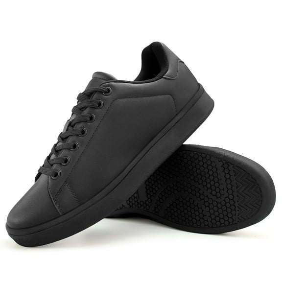 Hawkwell Men's Youth Fashion Sneakers Casual Walking Shoes Uniform Nurse Shoe Work Shoes,Black,US 8