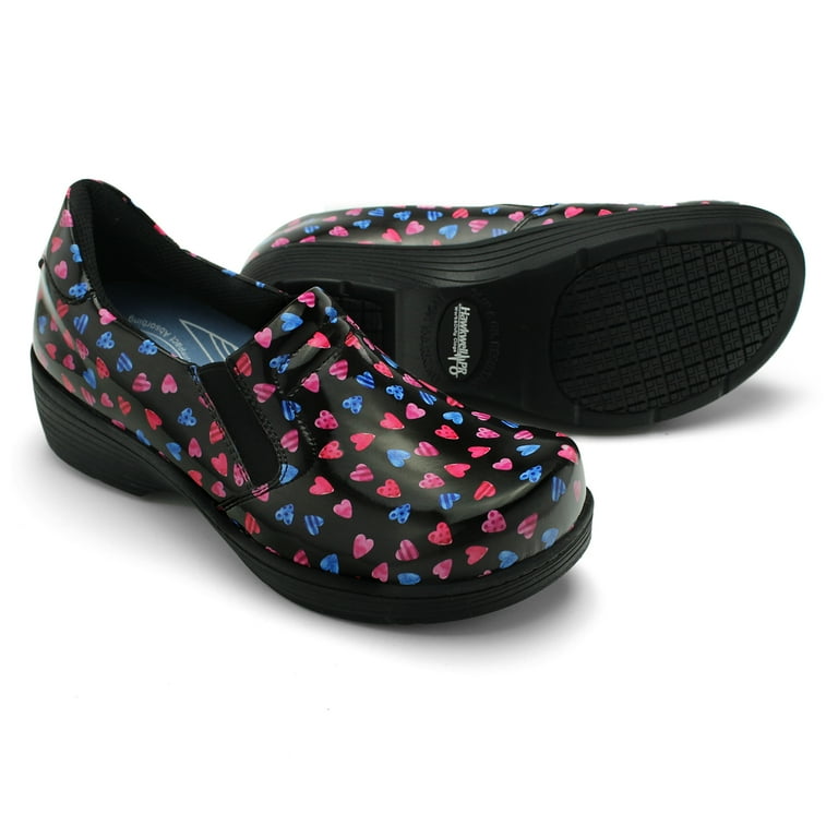 Hawkwell Pro Leather Nurse Clogs for Women Lightweight Slip