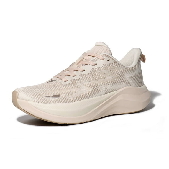 Hawkwell Women's Cloud Zero Active Cushion Breathable Tennis Walking Fashion Sneakers Gym Nursing Medical Work Shoes,Beige,US 6