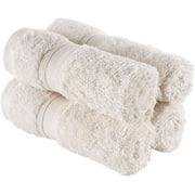 Hawmam Linen 4 Piece Washcloth Towels - Sea Salt - Perfect for Daily Use