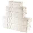 thumbnail image 1 of Hawmam Linen 6 Pack Bath Towels Set - Large, Soft, Absorbent, Quickdry, Low Lint Premium 100% Turkish Cotton Towels for Bathroom Sea Salt Cream Bathroom Set, 2 Washcloths, 2 Hand Towels, 2 Bath Towels, 1 of 7