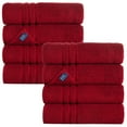 Hawmam Linen Burgundy Bath Towels, 100 Turkish Cotton, Soft & Fluffy