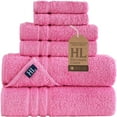 thumbnail image 1 of Hawmam Linen Pink Towels Set | 6-Piece 100% Turkish Cotton | 2 Bath Towels, 2 Hand Towels, 2 Washcloths | Soft, Plush, Fluffy, Quickdry, Super Absorbent | Hotel Quality, Spa, Gym, Dorm, Eco Friendly, 1 of 7