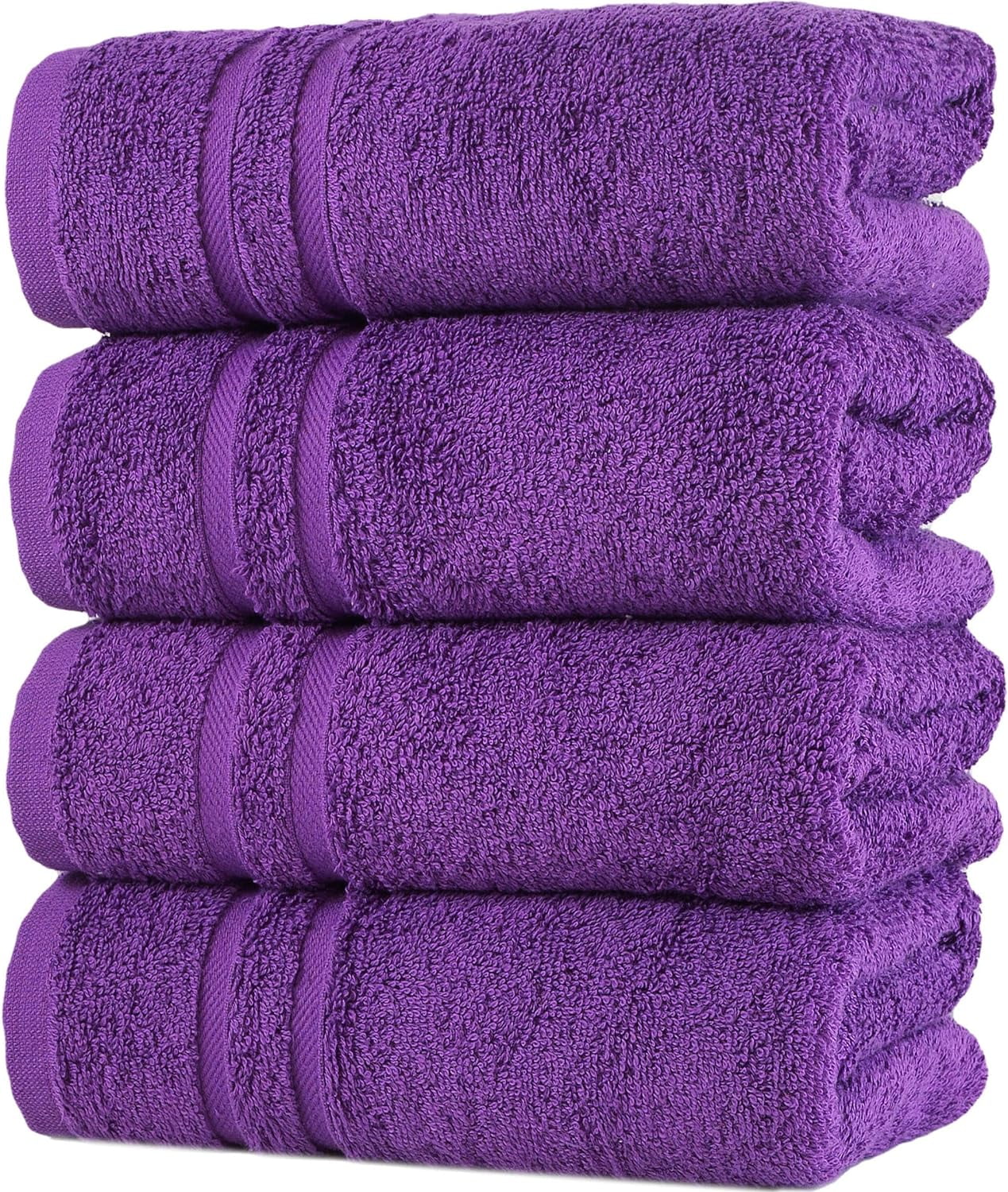 Hawmam Linen Set of 4 Luxury Turkish Cotton Hand Towels Quick Dry