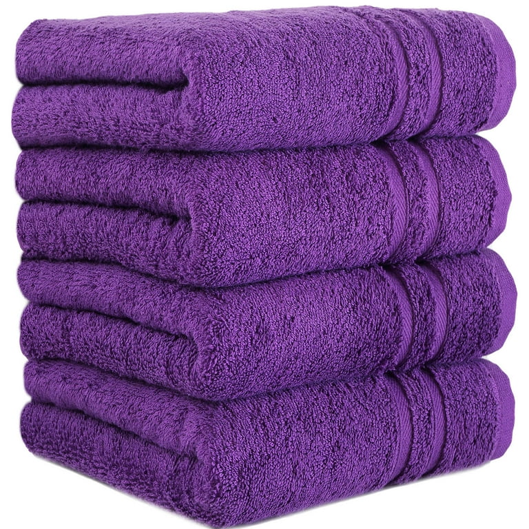 Hawmam Linen Lilac Purple Bathroom Towels Luxury 100 Turkish Cotton Quick Dry Towel Soft and Highly Absorbent Hand Towel Low Lint 16 x 29 600 GSM Set of 4 for Spa
