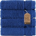 thumbnail image 1 of Hawmam Linen Royal Blue Wash Cloths for Your Face - 4-Pack 13' x 13' - Soft, Absorbent, Quickdry, 100% Turkish Cotton Hotel Quality Hand Wash Clothes for Bathroom, Kitchen, Luxury - Set of 4, 600 GSM, 1 of 7