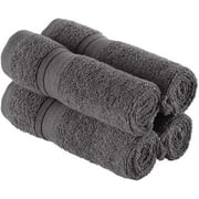 Hawmam Linen Wascloth Towels Cool Grey Soft Fluffy, Absorbent and Quick Dry Perfect for Daily Use