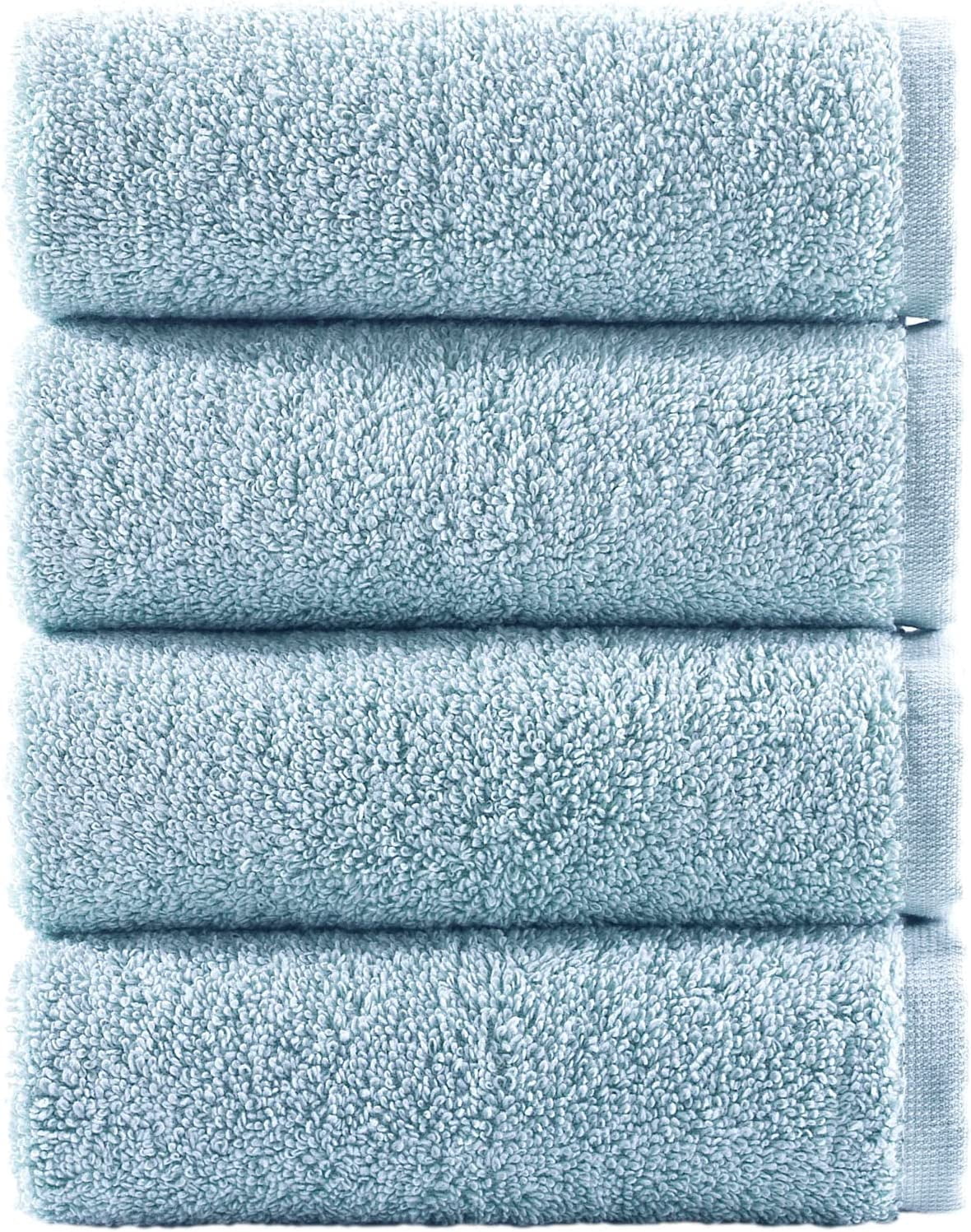 Hawmam Badetücher Aus 100% Baumwolle – 4er Set In Hellblau, Super Saugfähig Und Weich, 600 G/m²