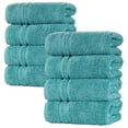 thumbnail image 1 of Hawmam Linen Water Green Hand Towels Set of 8 – Luxury Cotton Hand Towels for Bathroom – Soft Quick Dry Towels, 1 of 6
