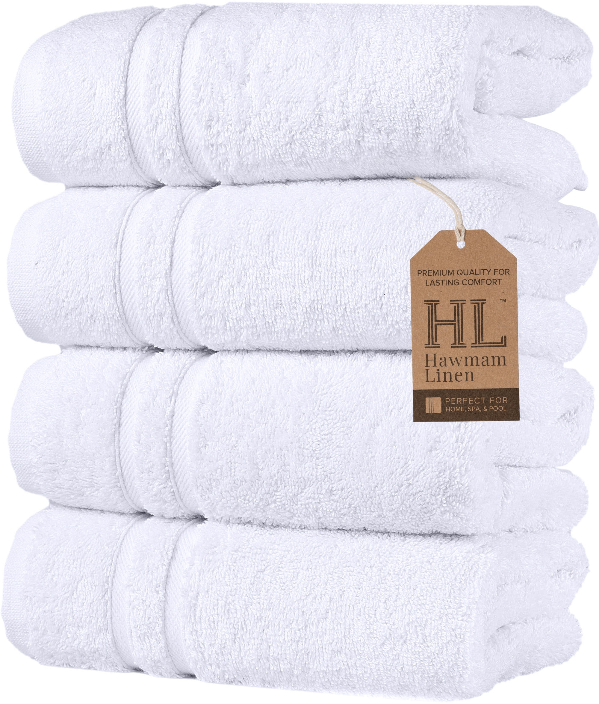 Hawmam Linen Luxury Cotton Hand Towels Set of 4 Quick Dry Soft Bathroom Towels Walmart