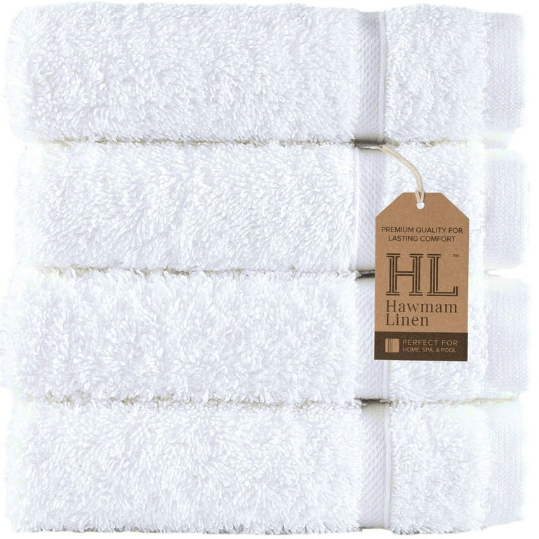 Hawmam Linen s Premium Bath Washcloths White Soft Fluffy Absorbent Quick Dry for Daily Use Walmart
