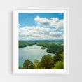 thumbnail image 1 of Hawns Overlook, Raystown Lake 04 - Pennsylvania Photography Landscape Nature Scenic Forest Water Summer Travel Poster White Framed Wall Art Print 6 x 8 inches, 1 of 3