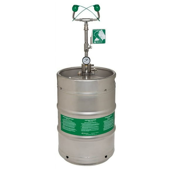 Haws 7603 15 Gallon Portable Pressurized Eye Wash - Stainless Steel