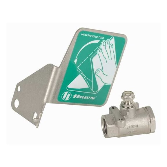 Haws Ball Valve, Stainless Steel, Silver, For Use With, Eyewash SP232
