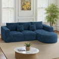 thumbnail image 1 of Hawsaiy 104" Modular Sectional Sofa with L-Shape Chaise,Cloud Sectional Modern Sleeper Couch with Deep Seat,Sponge Compression Sofas, No Assembly (Blue Corduroy Fabric), 1 of 9
