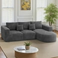 thumbnail image 1 of Hawsaiy 104" Modular Sectional Sofa with L-Shape Chaise,Cloud Sectional Modern Sleeper Couch with Deep Seat,Sponge Compression Sofas, No Assembly (Dark Gray Corduroy Fabric), 1 of 9
