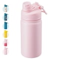 thumbnail image 1 of Hawsaiy 12oz Insulated Kids Water Bottle with Double Drinking Lids, Stainless Steel Water Bottle for School & Outdoor, Pink, 1 of 9