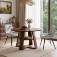 thumbnail image 1 of Hawsaiy 3 Piece 43.3" Round Dining Table Set for 2,Kitchen Table with Storage Shelf & 2 Upholstered Dining Chairs, Modern Wood Dining Room Furniture Set for Apartment, 1 of 8
