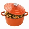 thumbnail image 1 of Hawsaiy 4.5 QT Enameled Cast Iron Dutch Oven with Lid, Nonstick Cookware for Baking, Roasting, Braising & Cooking, Dual Handles, Orange, 1 of 10