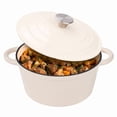 thumbnail image 1 of Hawsaiy 4.5 QT Enameled Cast Iron Dutch Oven with Lid, Nonstick Cookware for Baking, Roasting, Braising & Cooking, Dual Handles, Cream, 1 of 10