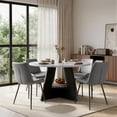 thumbnail image 1 of Hawsaiy 5 Piece Round Dining Table Set for 4, 47.3" Kitchen Dining Table with Storage Shelf & 4 PU Leather Dining Chairs, Modern Kitchen Table Set with Crossed Metal Legs, 1 of 11