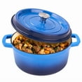 thumbnail image 1 of Hawsaiy 6.5 QT Enameled Cast Iron Dutch Oven with Lid, Nonstick Cookware for Baking, Roasting, Braising & Cooking, Dual Handles, Dark Blue, 1 of 10