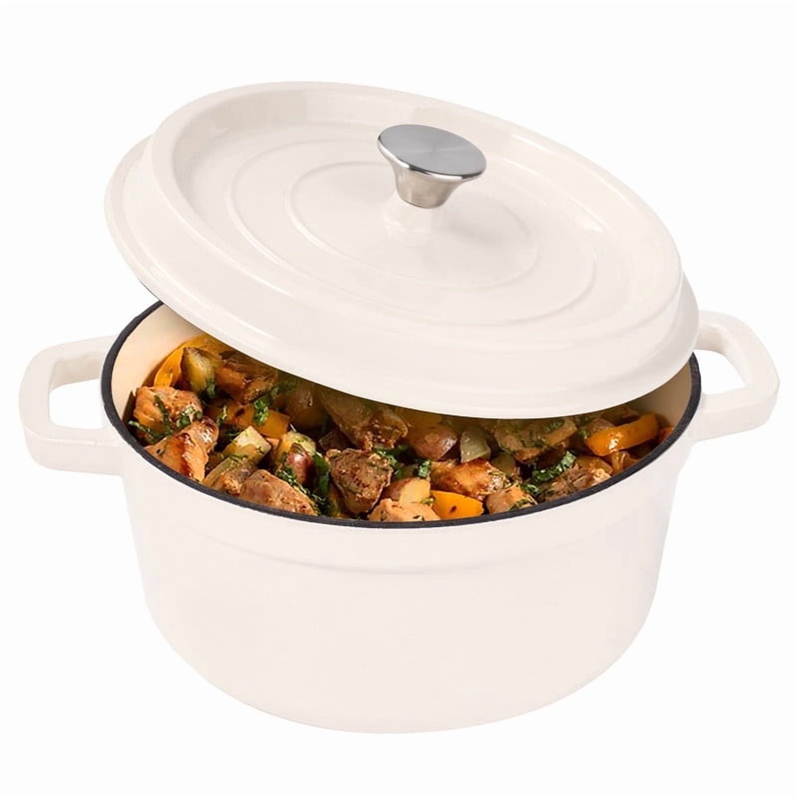 Hawsaiy 6.5 QT Enameled Cast Iron Dutch Oven with Lid, Nonstick ...