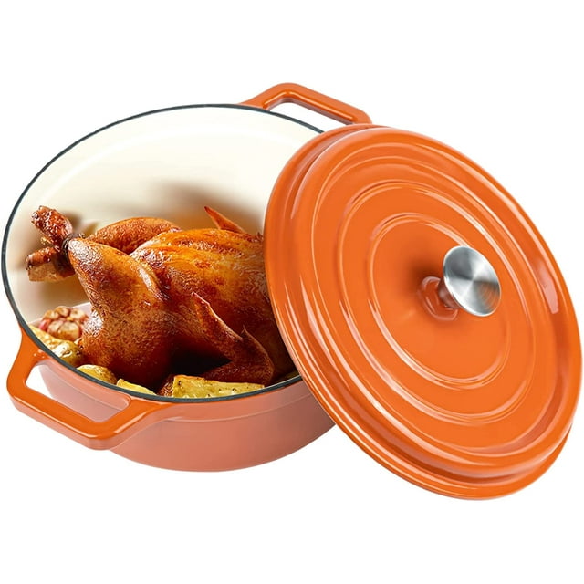 Hawsaiy 6.5 QT Enameled Dutch Oven Pot with Lid, Cast Iron Dutch Oven