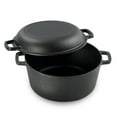 thumbnail image 1 of Hawsaiy 6.5QT Pre-Seasoned Cast Iron Dutch Oven with Lid, 2-in-1 Multi-Use Double Dutch Oven Pot for Baking, Roasting & Frying, Oven & Stovetop Safe, 1 of 9