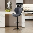 thumbnail image 1 of Hawsaiy Bar Stools Set of 1, Modern Swivel Bar Chairs with Mid Back and Adjustable Seat Height,Dark Gray, 1 of 7