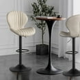 thumbnail image 1 of Hawsaiy Bar Stools Set of 2, Modern Swivel Bar Chairs with Mid Back and Adjustable Seat Height,Beige, 1 of 11