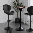 thumbnail image 1 of Hawsaiy Bar Stools Set of 2, Modern Swivel Bar Chairs with Mid Back and Adjustable Seat Height,Blcak, 1 of 12