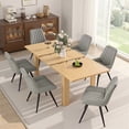 thumbnail image 1 of Hawsaiy Extendable Dining Table Set for 6, Upholstered Dining Chairs, Farmhouse Kitchen Dining Room Set, Hidden Leaf Dining Table Seats 6-8, 1 of 8