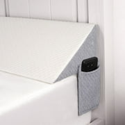 Hawsaiy King Size Wedge Pillow for Bed Gap Filler, Breathable Support Pillow with Removable Zipper Pillowcase, High-Density Foam, Large Pocket Storage