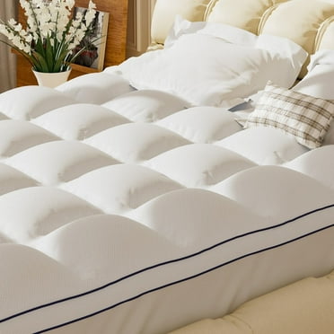 Hawsaiy Mattress Topper Queen,Extra Thick Mattress Pad Cover for Back Pain,Cooling Mattress Protector with 8-21 Inch Deep Pocket,Overfilled Down Alternative Filling
