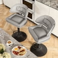 thumbnail image 1 of Hawsaiy Modern Bar Stools Set of 2, Ergonomic Double-Layer Upholstered Bar Stools with Back, Adjustable Swivel Barstools for Kitchen Island, Gray, 1 of 11