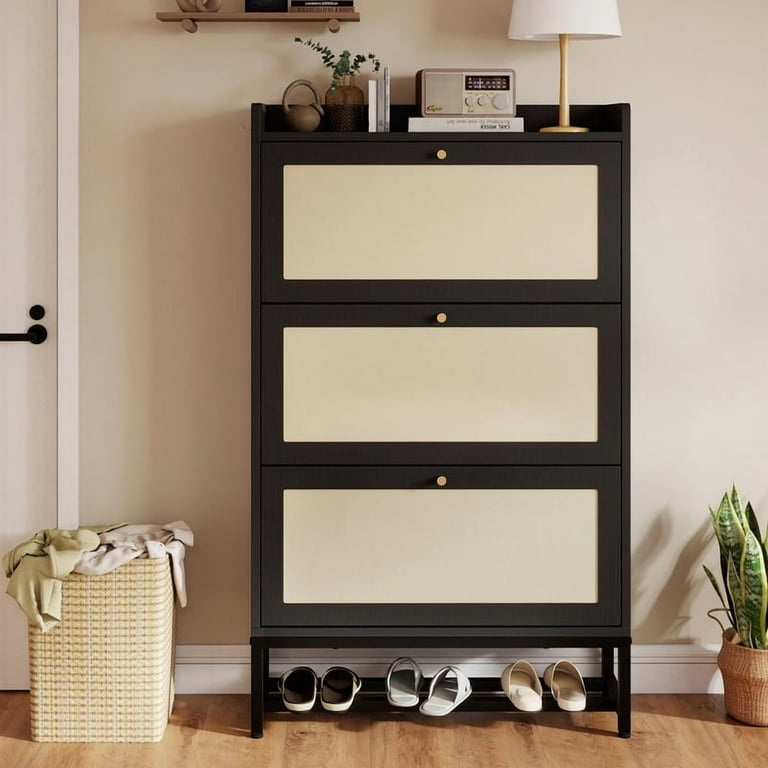 Hawsaiy Slim Entryway Shoe Storage Cabinet with Flip Drawers