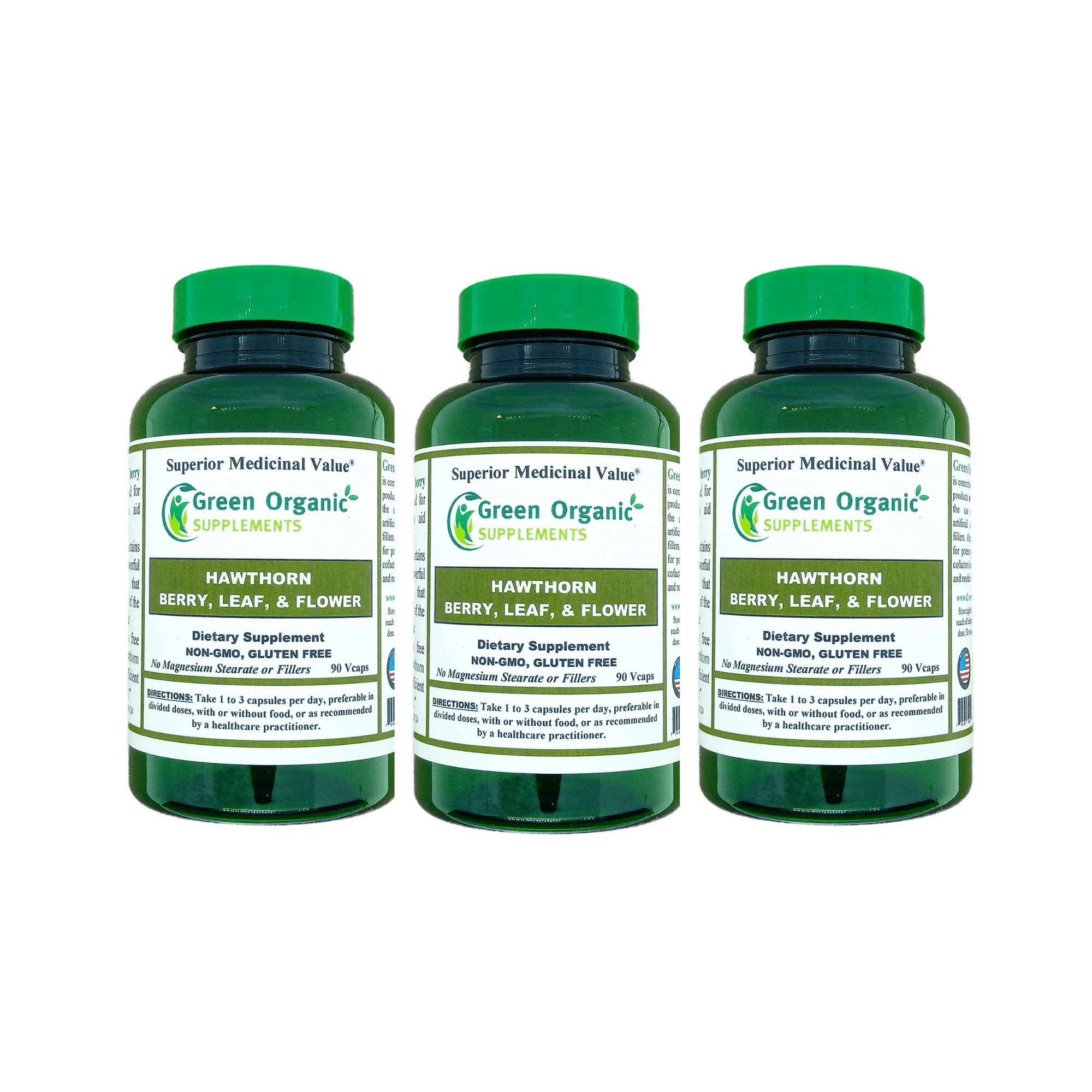 Hawthorn Berry Capsules, Leaf, Flower, Hawthorn Supplements by Green