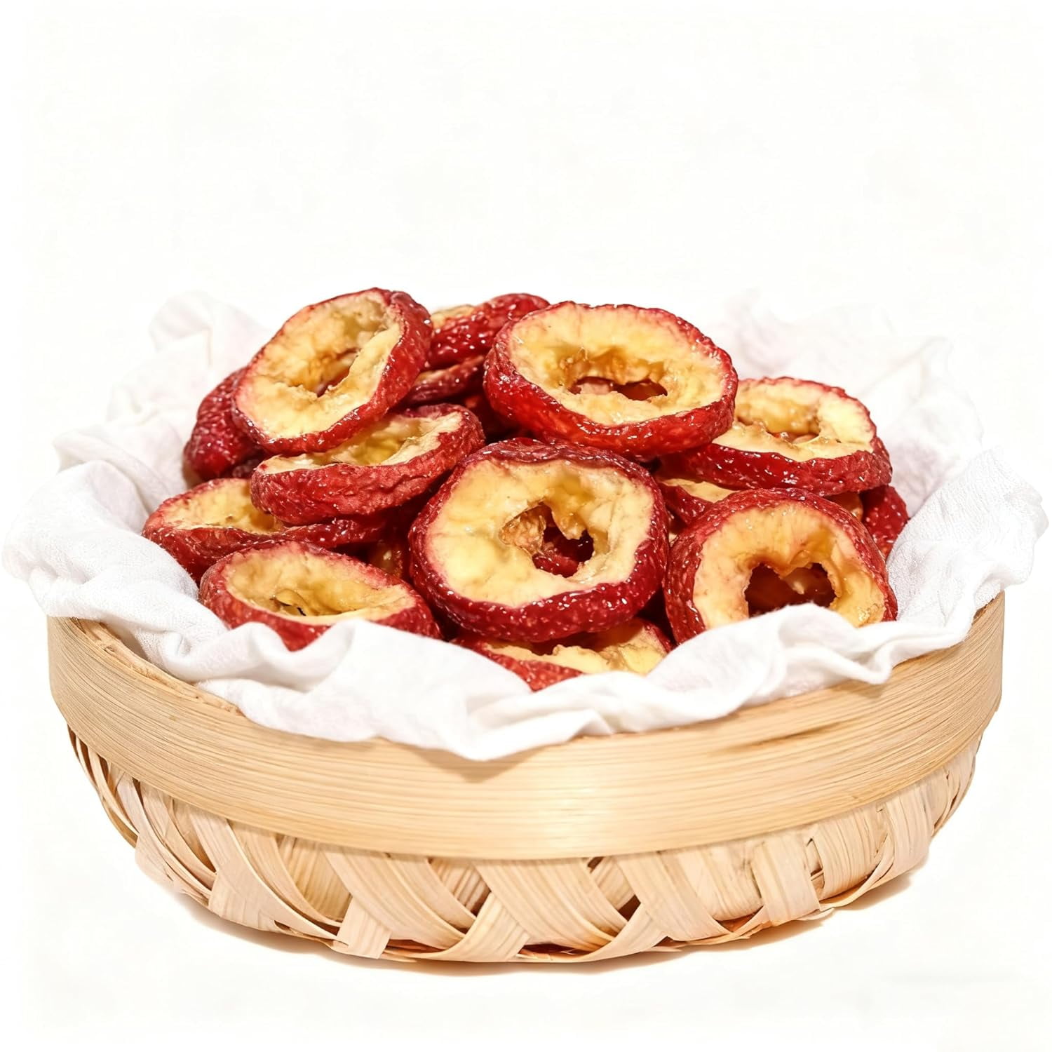 Hawthorn Slices Hollow Circle Seedless, 100% Natural Sun-Dried Hawthorn Fruit Hawthorn Berries for Tea, Natural Herbal Tea for Digestion 8OZ/Bag