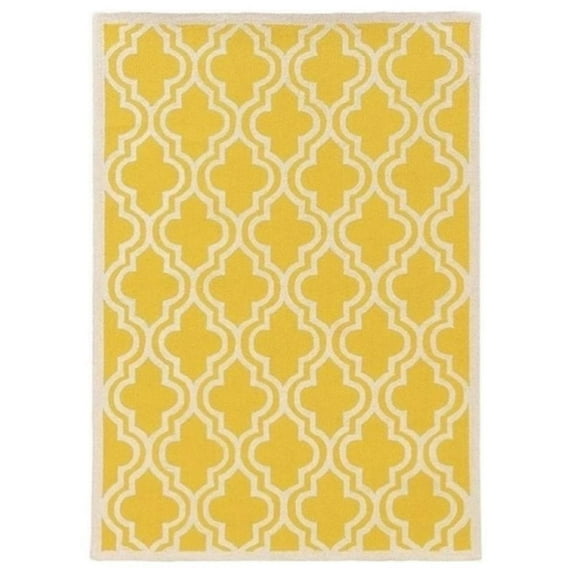 Hawthorne Collection 1'10" x 2'10" Hand Hooked Quatrefoil Wool Rug