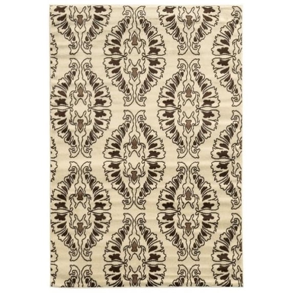 Hawthorne Collection 5' x 7'3" Rug in White