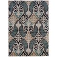 thumbnail image 1 of Hawthorne Collection 5' x 7'7" Rug in Black and Turquoise, 1 of 1
