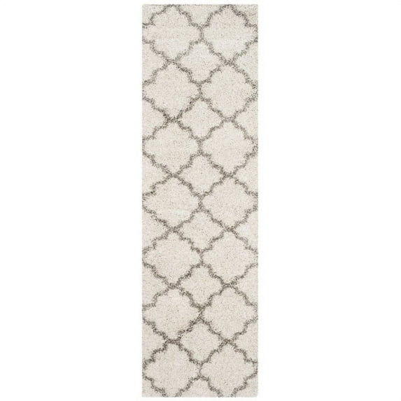 Hawthorne Collection 6' X 9' Power Loomed Rug in Ivory and Gray
