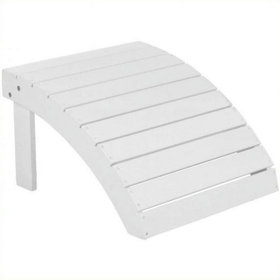 Hawthorne Collection Acacia Ottoman in White