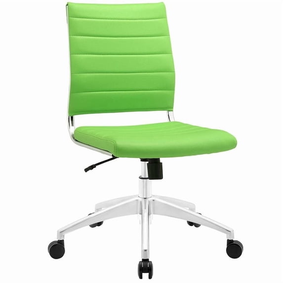Hawthorne Collection Armless Office Chair in Bright Green