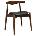 thumbnail image 1 of Hawthorne Collection Dining Side Chair in Dark Walnut and Black, 1 of 4