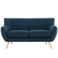 thumbnail image 1 of Hawthorne Collection Fabric Loveseat in Azure, 1 of 4