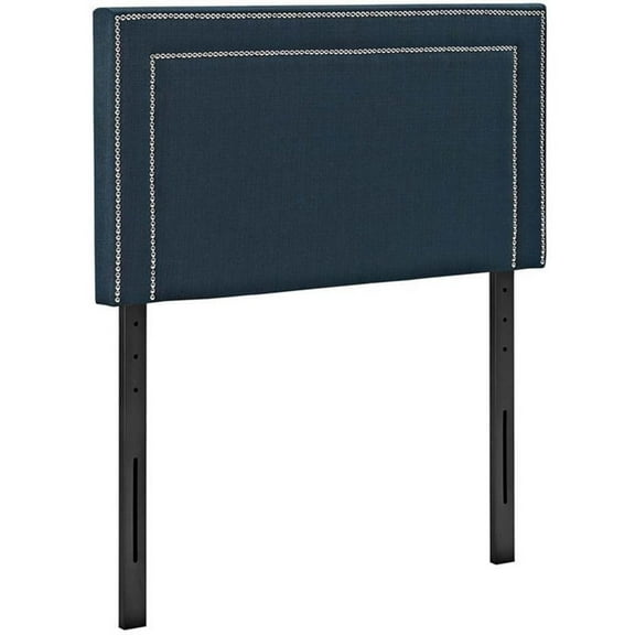 Hawthorne Collection Fabric Upholstered Twin Headboard in Azure