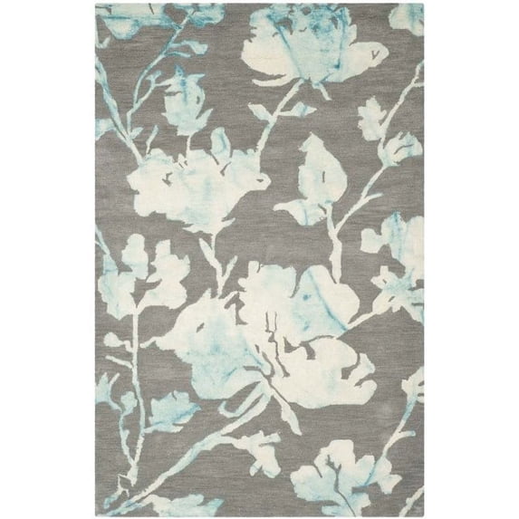 Hawthorne Collection Grey Contemporary Rug - 3' x 5'
